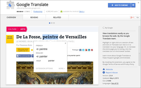 ChromeExtensions-googletranslate