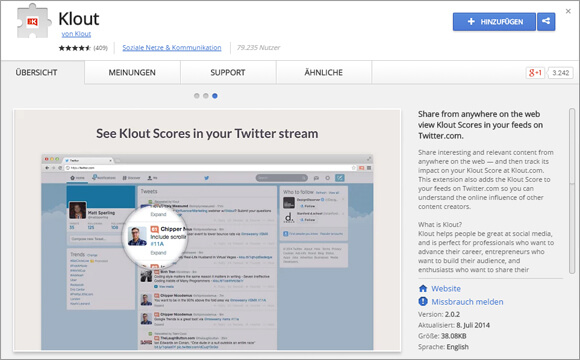 ChromeExtensions-klout