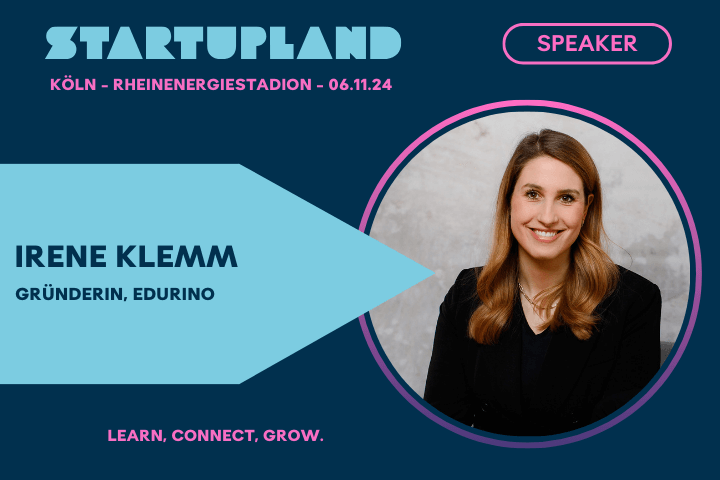 Edurino-Gründerin Irene Klemm kommt ins Startupland