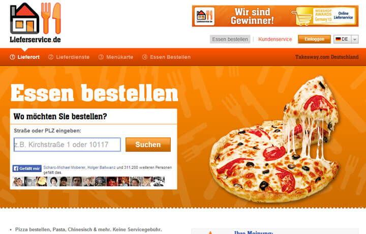 Lieferservice.de, Barzahlen, Bikester, Travelbook