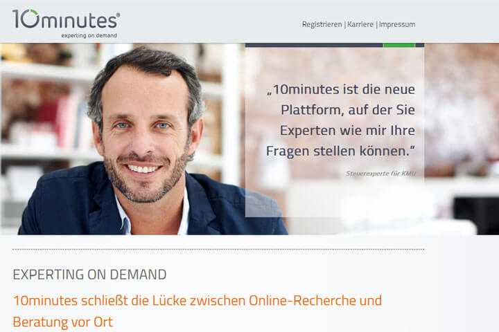 10minutes will Lücke zwischen Online-Recherche und Beratung schließen