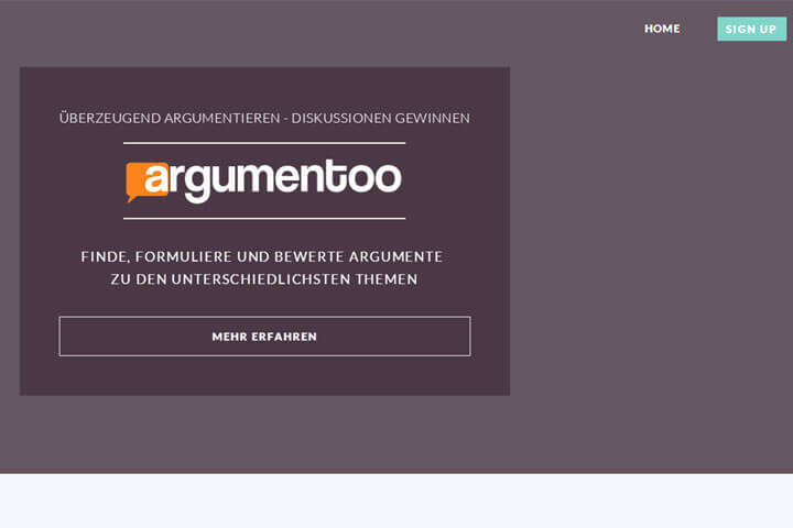 Mit argumentoo findet man überzeugende Argumente