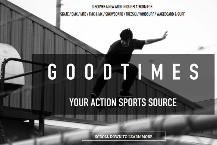 Goodtimes bietet persönlich relevante Actionsport-Inhalte