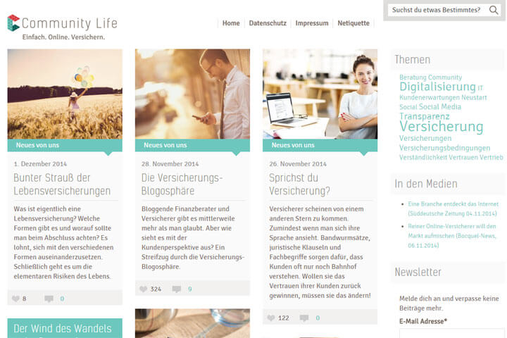 Community Life will den Versicherungmarkt aufmischen