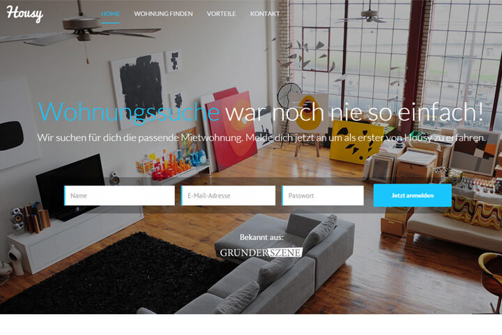 Mit Housy unkompliziert die Traumimmobilie finden
