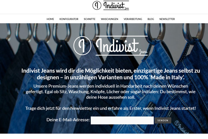 Mit Indivist Jeans die eigene, individuelle Jeans designen