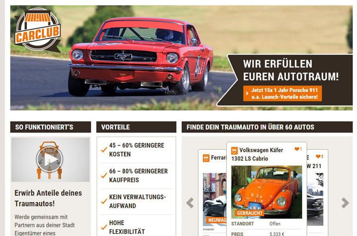 Carclub, Promoteme, Bonvita24, urBeach, Möbelrezepte